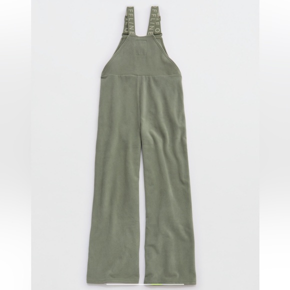 Offline by Aerie Olive Green Fleece Overalls NWT - Picture 7 of 10